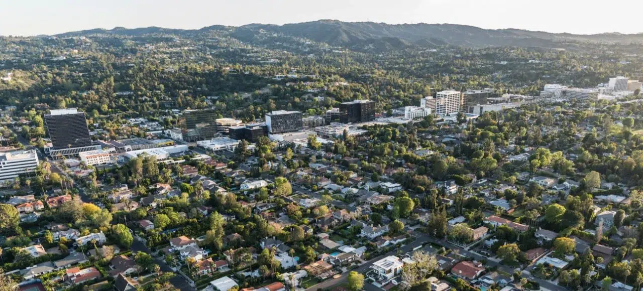 Aerial photo of Sherman Oaks San Fernando vailley